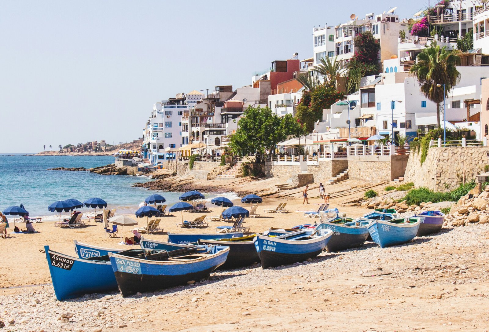Village de surf de Taghazout et plages avant le retour à Agadir